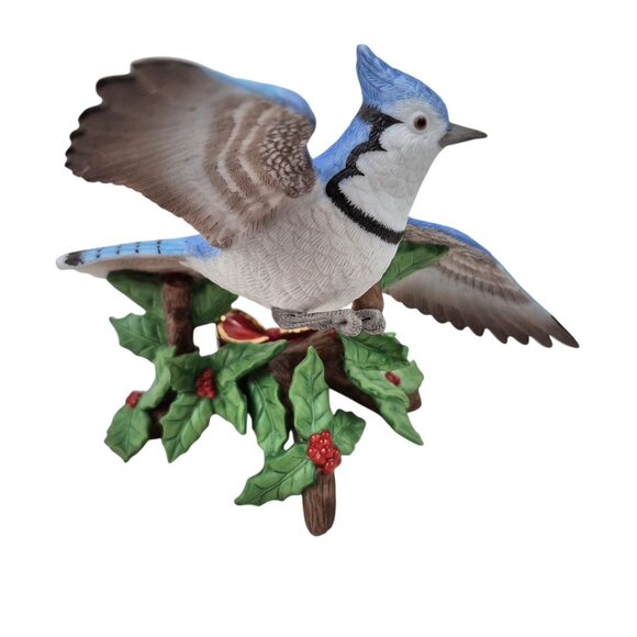 Lenox Blue Jay Figurine 2007 Limited Edition Porcelain Bird Christmas Box COA - Picture 2 of 10